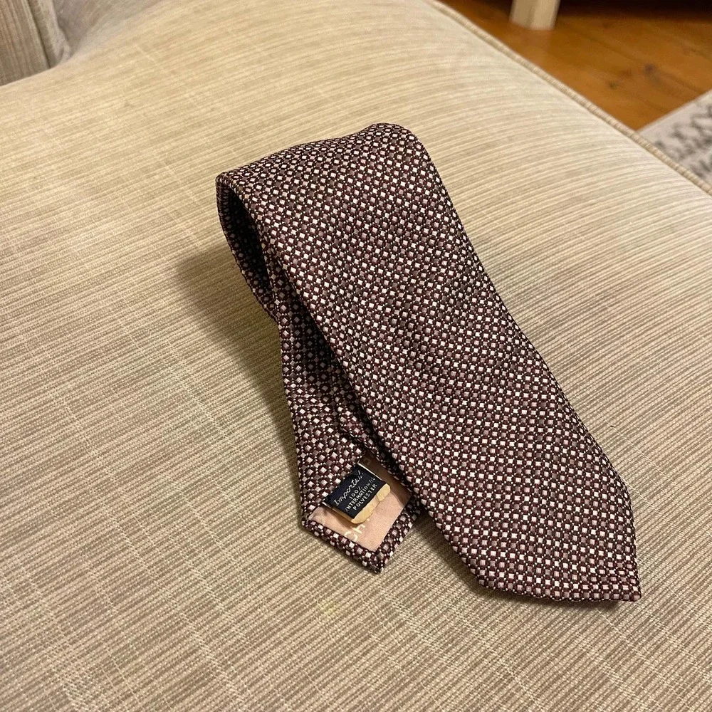 Givenchy Gentleman Paris Red Diamond Print Tie
